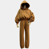 Women's Hoodies Winter/Spring Solid Casual Tracksuit